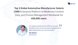 Top 3 Global Automotive Manufacturer Selects CARA Enterprise Platform to Modernise Content, Data, and Process Management Worldwide for 400,000 users.